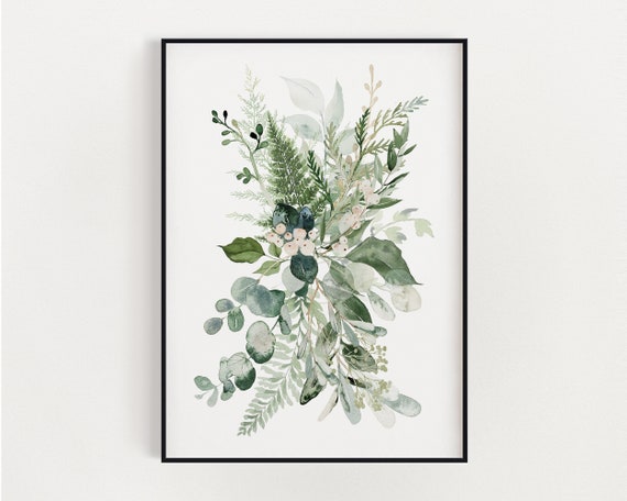 EUCALYPTUS WALL ART | Watercolour Botannical Prints | Home Decor | Nature Prints | Plant Wall Art