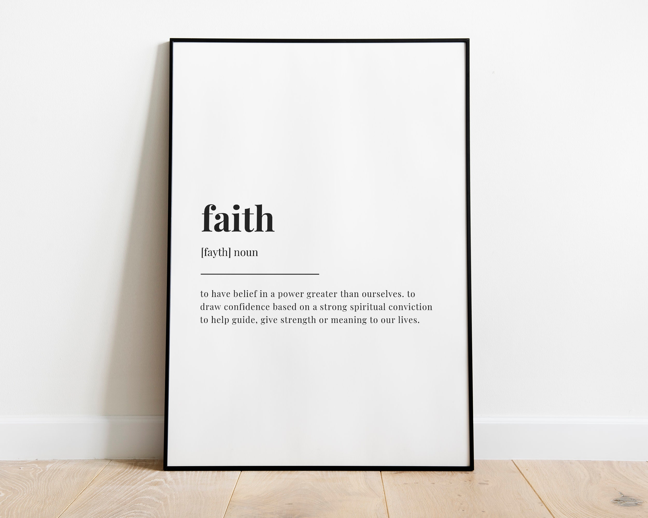 FAITH DEFINITION PRINT | Wall Art Print | Faith Print | Definition ...