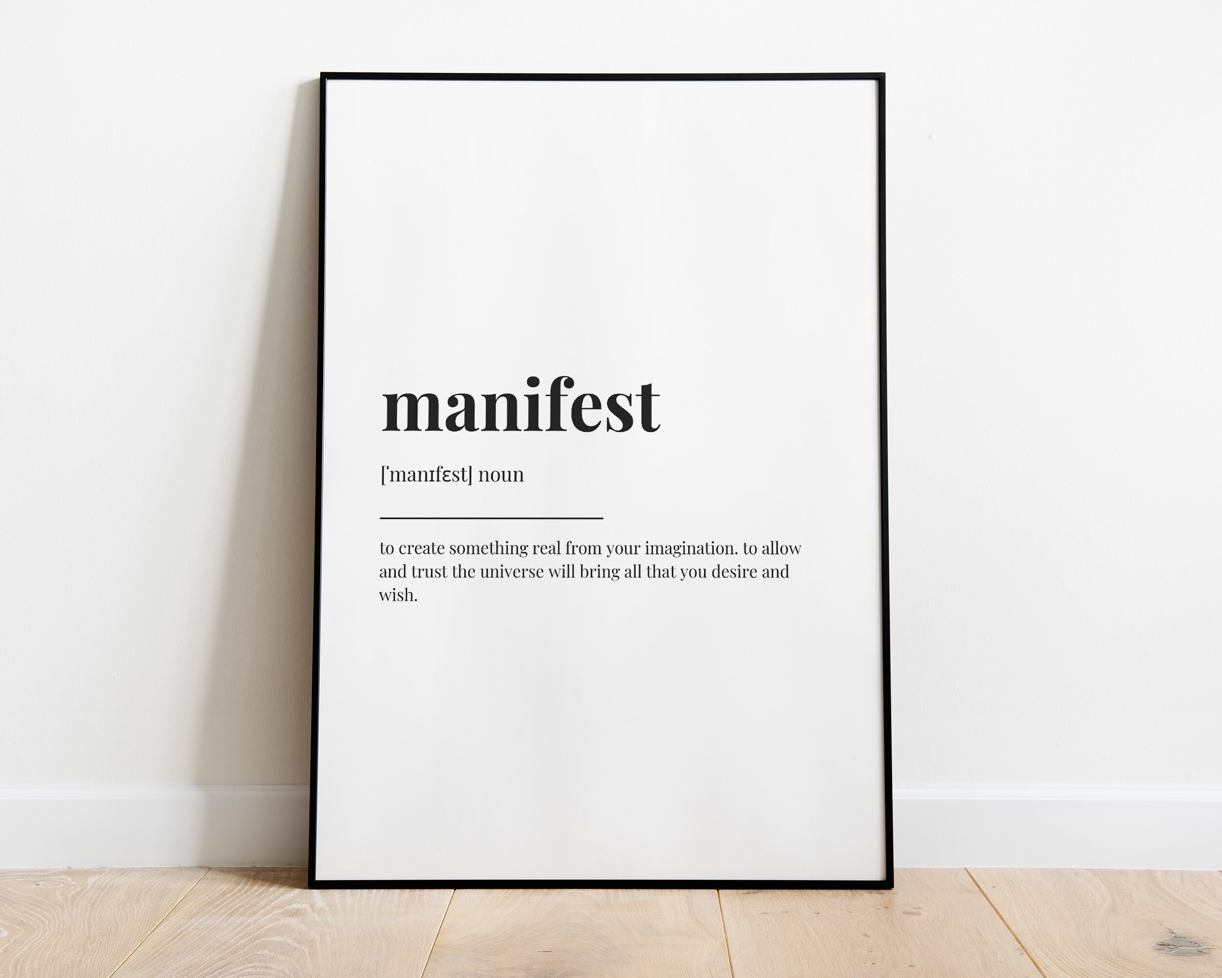 MANIFEST DEFINITION PRINT Wall Art Print Manifest Print - Etsy