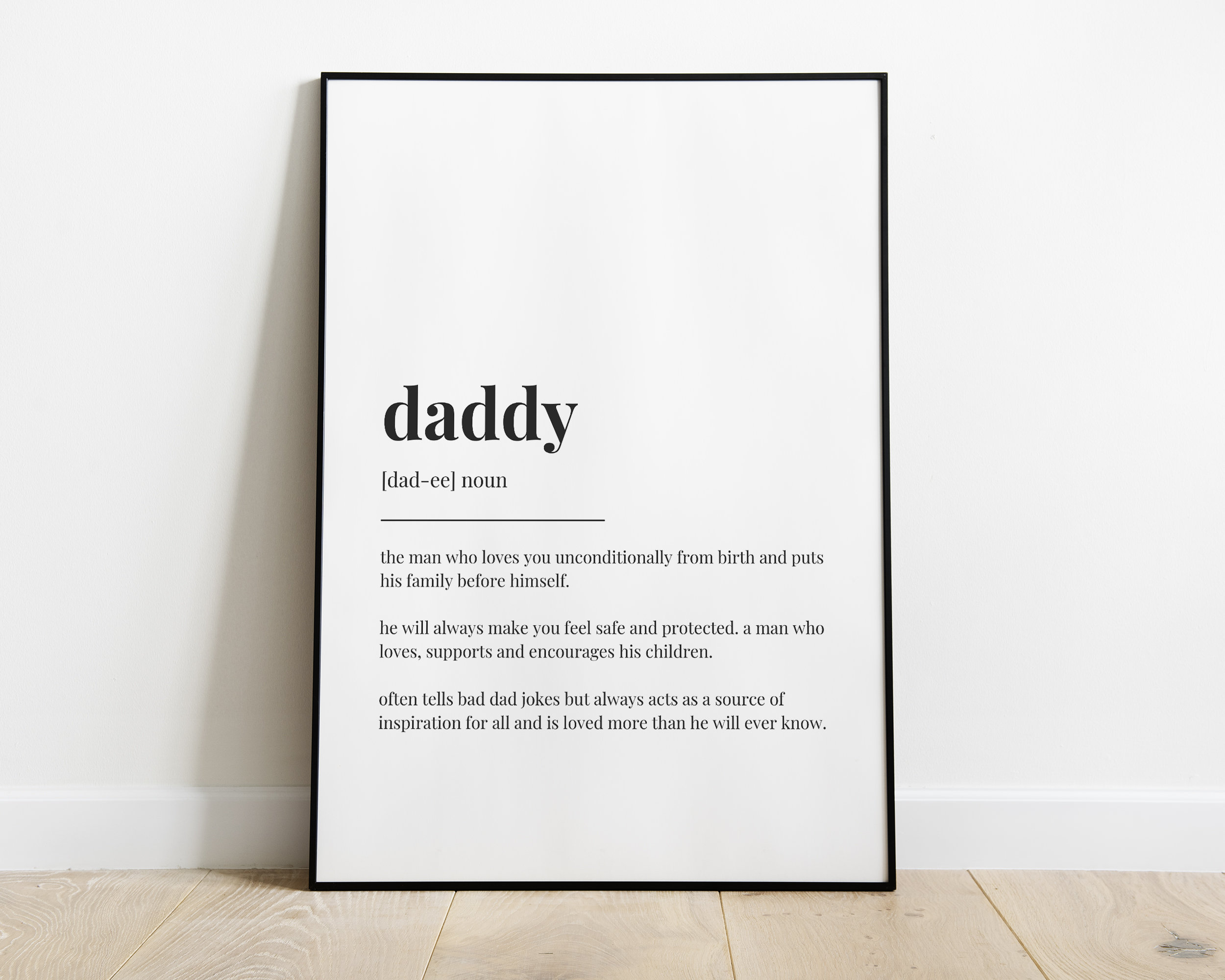 Daddy Quote Art, Wall Art Print, Father Day Gift, Daddy Print ...