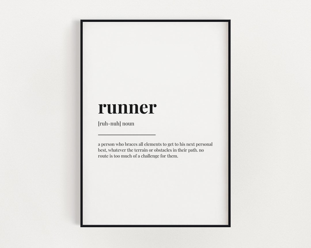 RUNNER DEFINITION PRINT Printable Wall Art Digital Download Definition