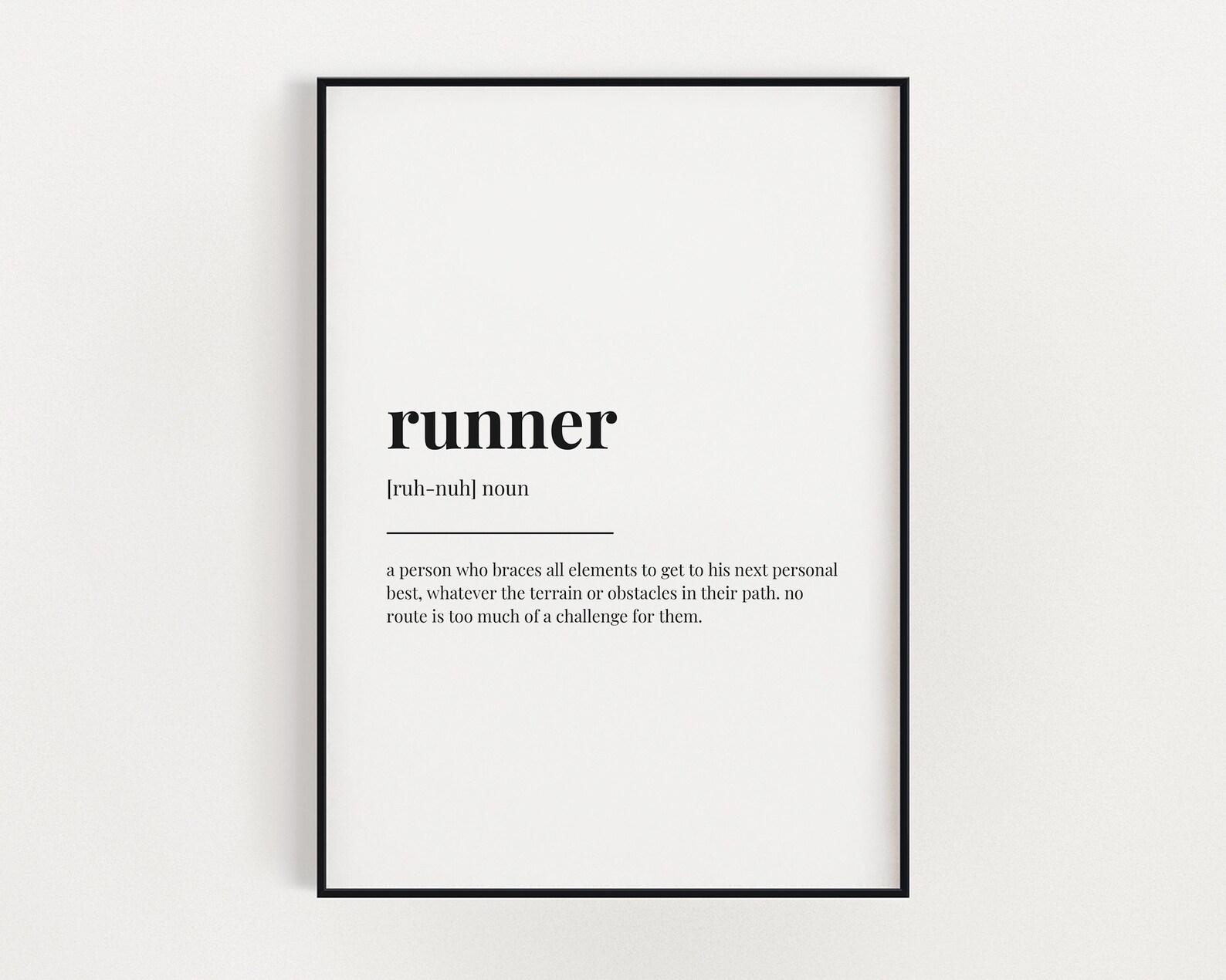 RUNNER DEFINITION PRINT Printable Wall Art Instant Etsy
