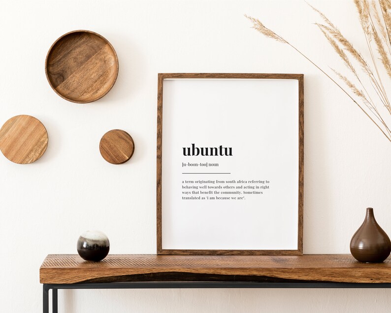 UBUNTU DEFINITION PRINT Wall Art Print Ubuntu Print Definition Print Quote Print image 5