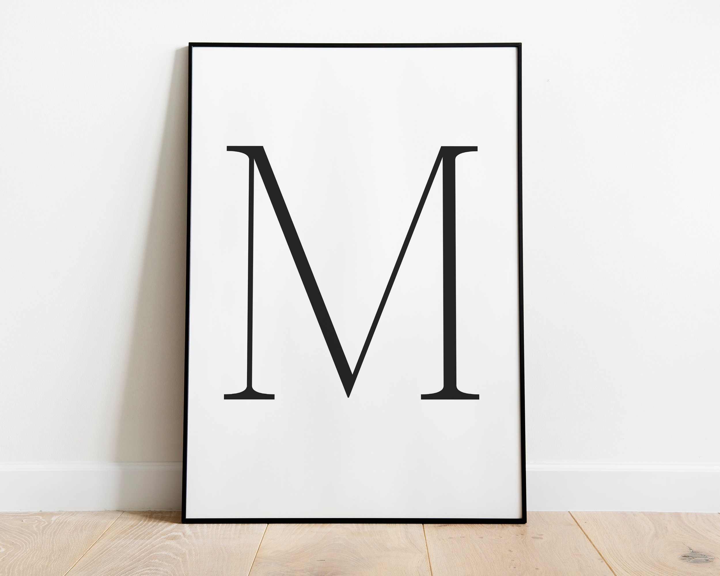 Letter M Print Letter M Typography Wall Decor Letter M Etsy
