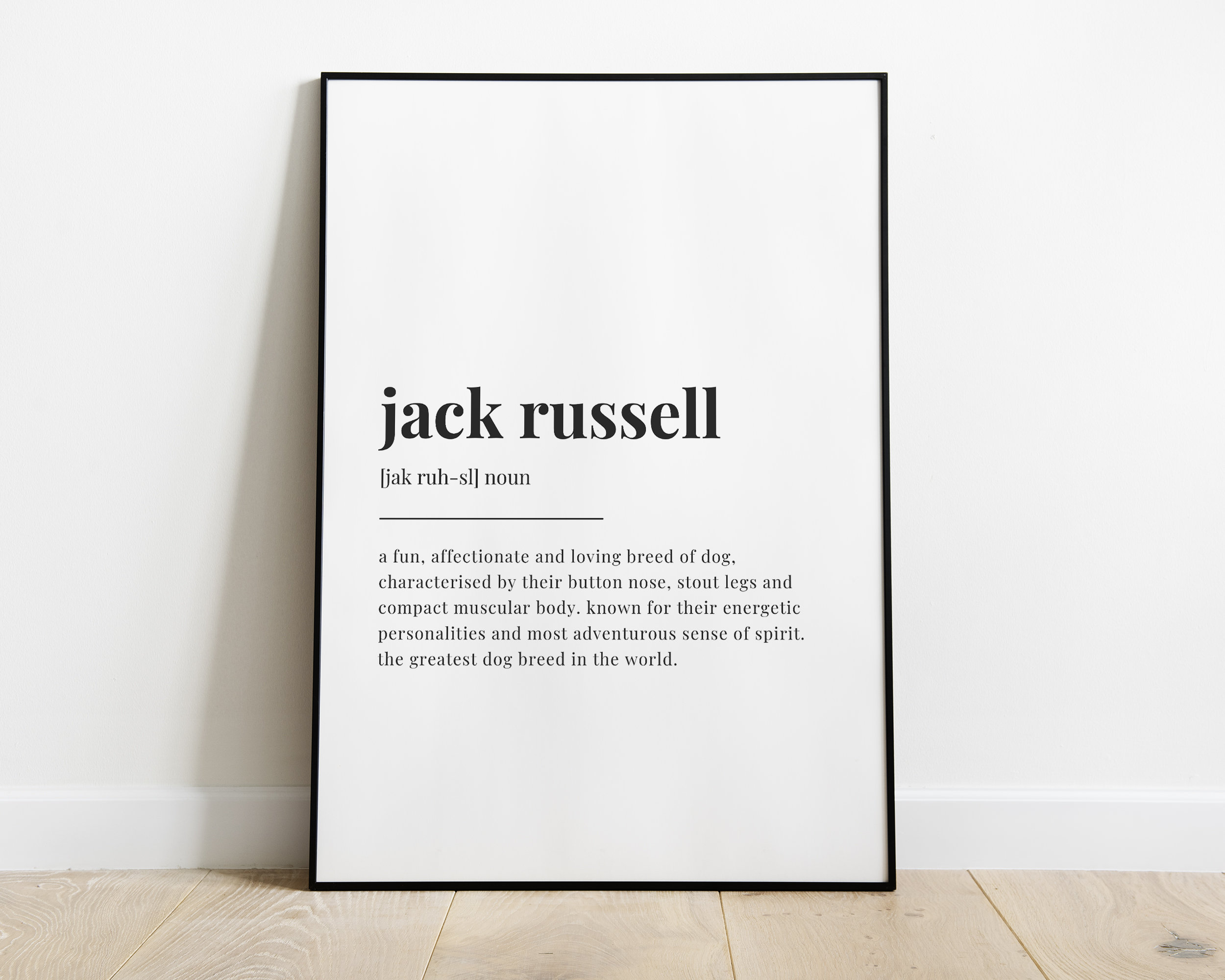 JACK RUSSELL DEFINITION Print Wall Art Print Jack Russell Etsy