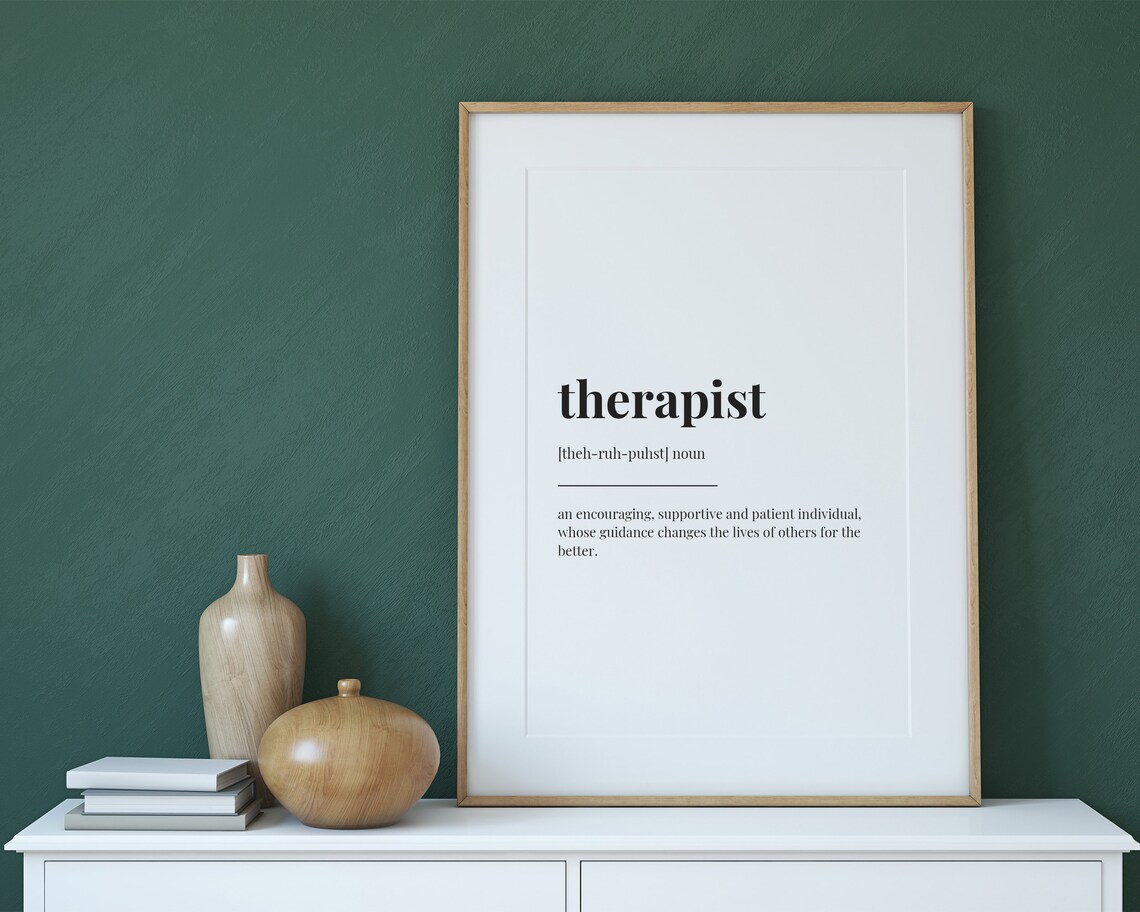 THERAPIST DEFINITION PRINT Wall Art Print Definition Print Etsy UK
