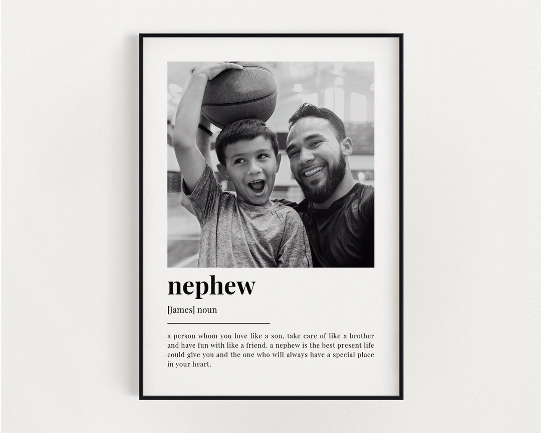 PERSONALISED NEPHEW DEFINITION Print Wall Art Print Couples Gift