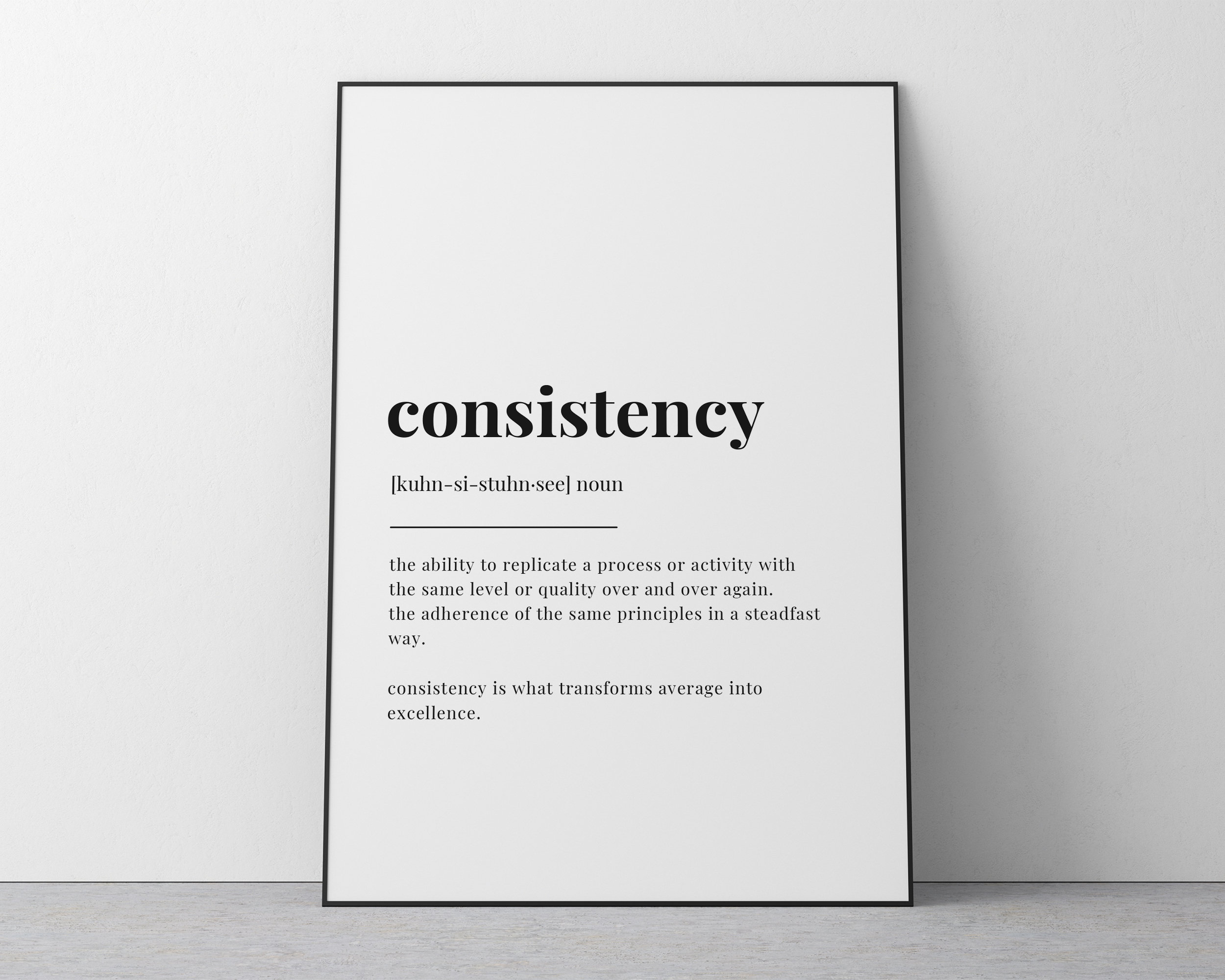 CONSISTENCY DEFINITION PRINT Wall Art Print Consistency - Etsy UK