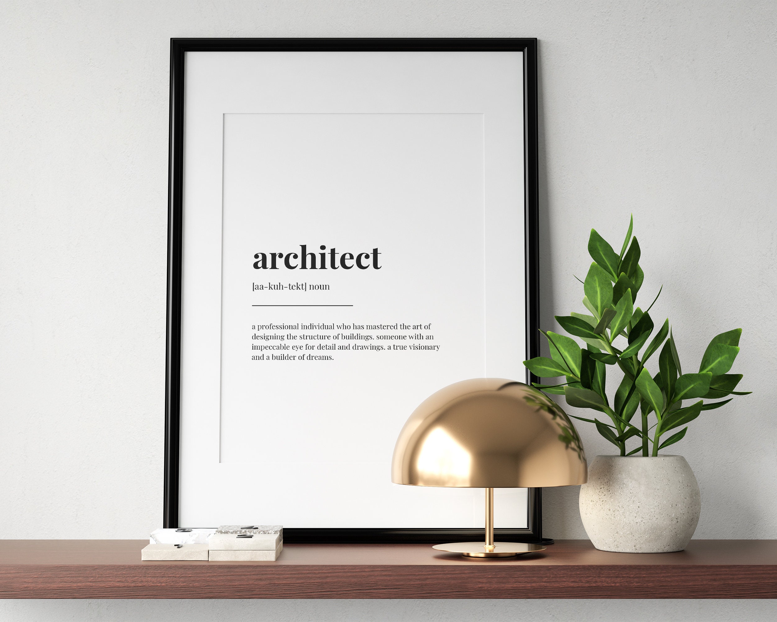 ARCHITECT DEFINITION PRINT | Digital Download | Printable Wall Art ...