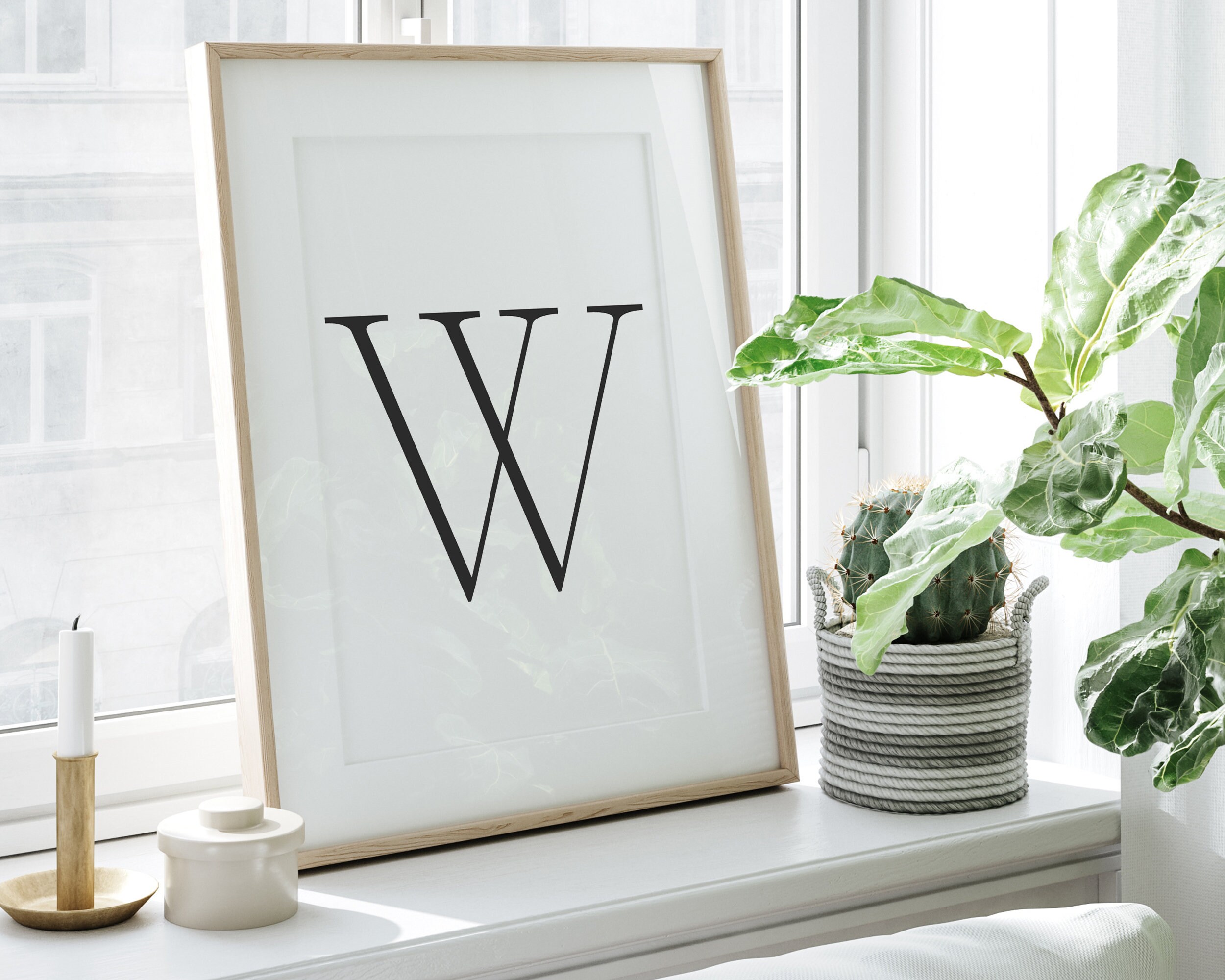 Letter W Typography Wall Decor | Letter A Wall Art Print | Home Decor ...
