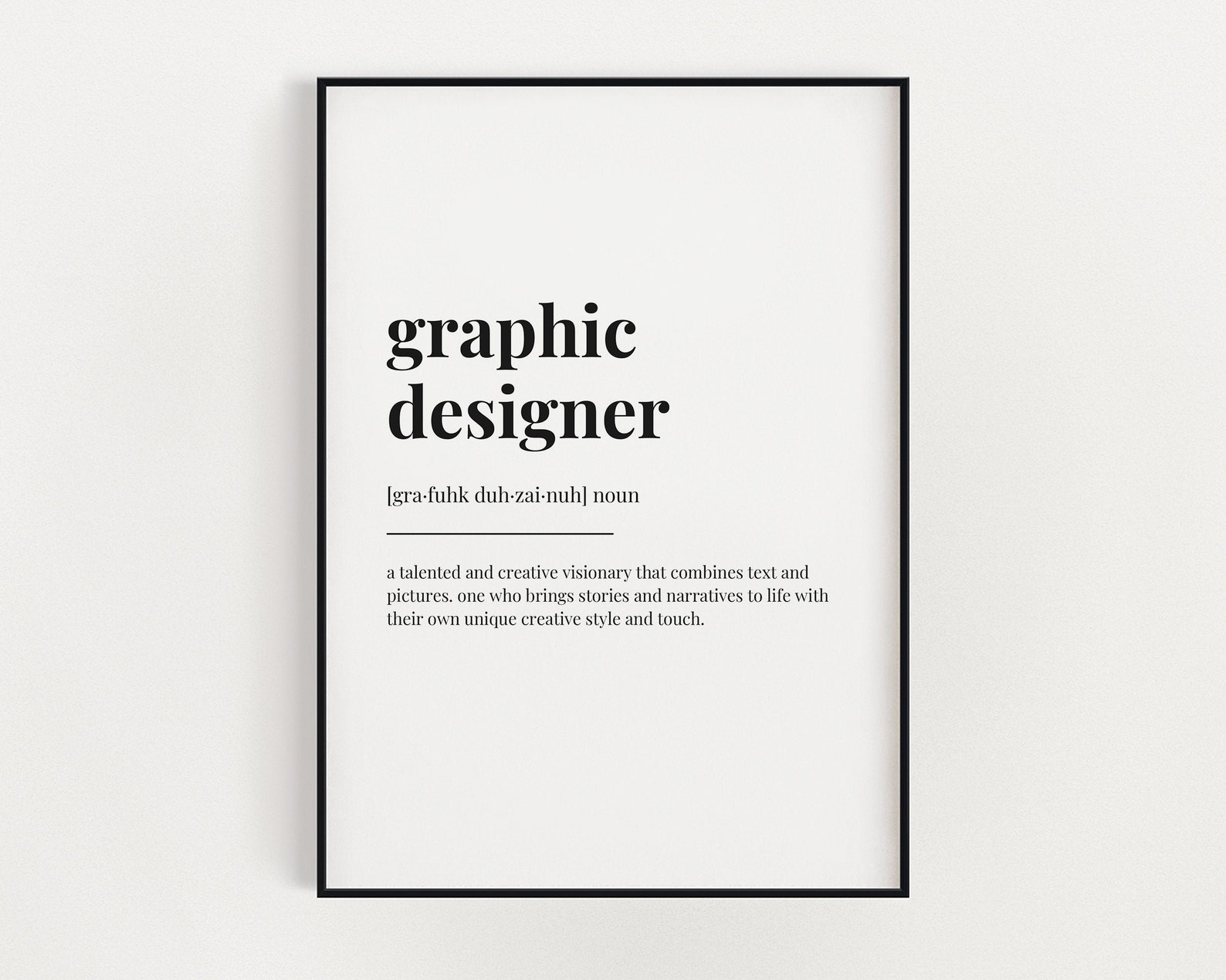 GRAPHIC DESIGNER DEFINITION Print Wall Art Print Graphic Etsy UK