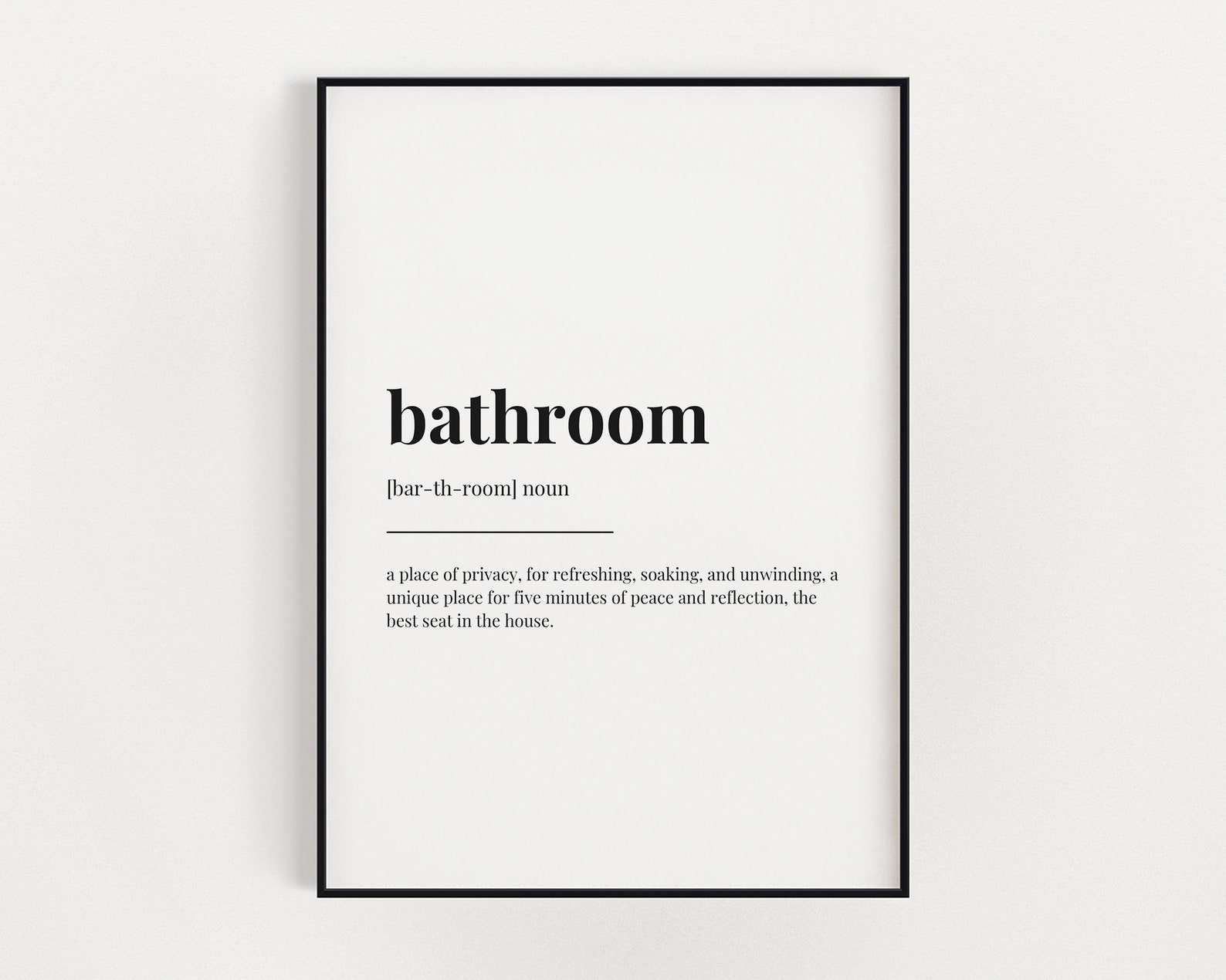 BATHROOM DEFINITION MEANING Printable Wall Art Bathroom Etsy
