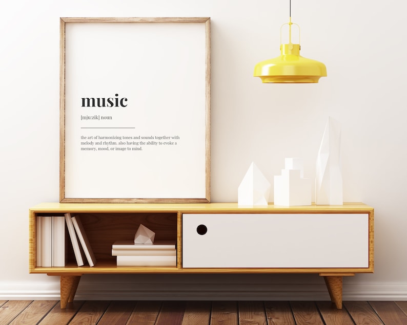 MUSIC DEFINITION PRINT Wall Art Print Music Print Etsy UK