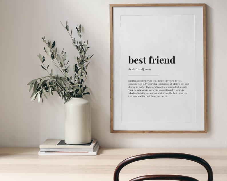 BEST FRIEND DEFINITION Meaning Printable Wall Art Best Friend Gift Digital Download Print image 6