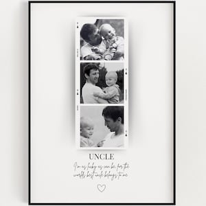 PERSONALISED UNCLE PHOTO Print, Wall Art Print, Uncle Gift, Uncle Print, Custom Gift With Photo, Uncle Birthday Gift