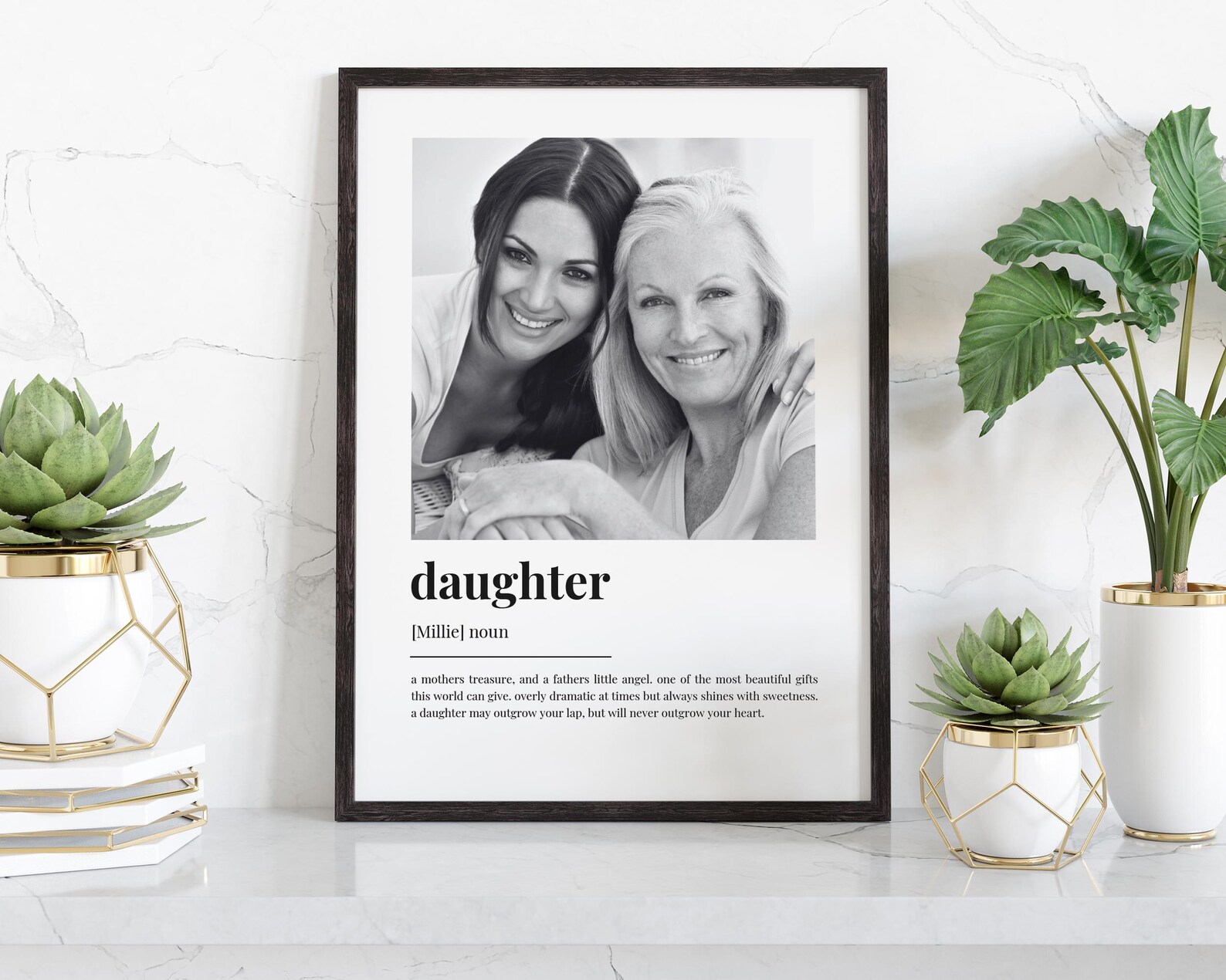 PERSONALISED DAUGHTER DEFINITION Print, Wall Art Print, Daughter Gift ...