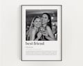 PERSONALISED BEST FRIEND Definition Print, Wall Art Print, Best Friend Gift, Photo Definition Print, Quote Print, Custom Gift With Photo