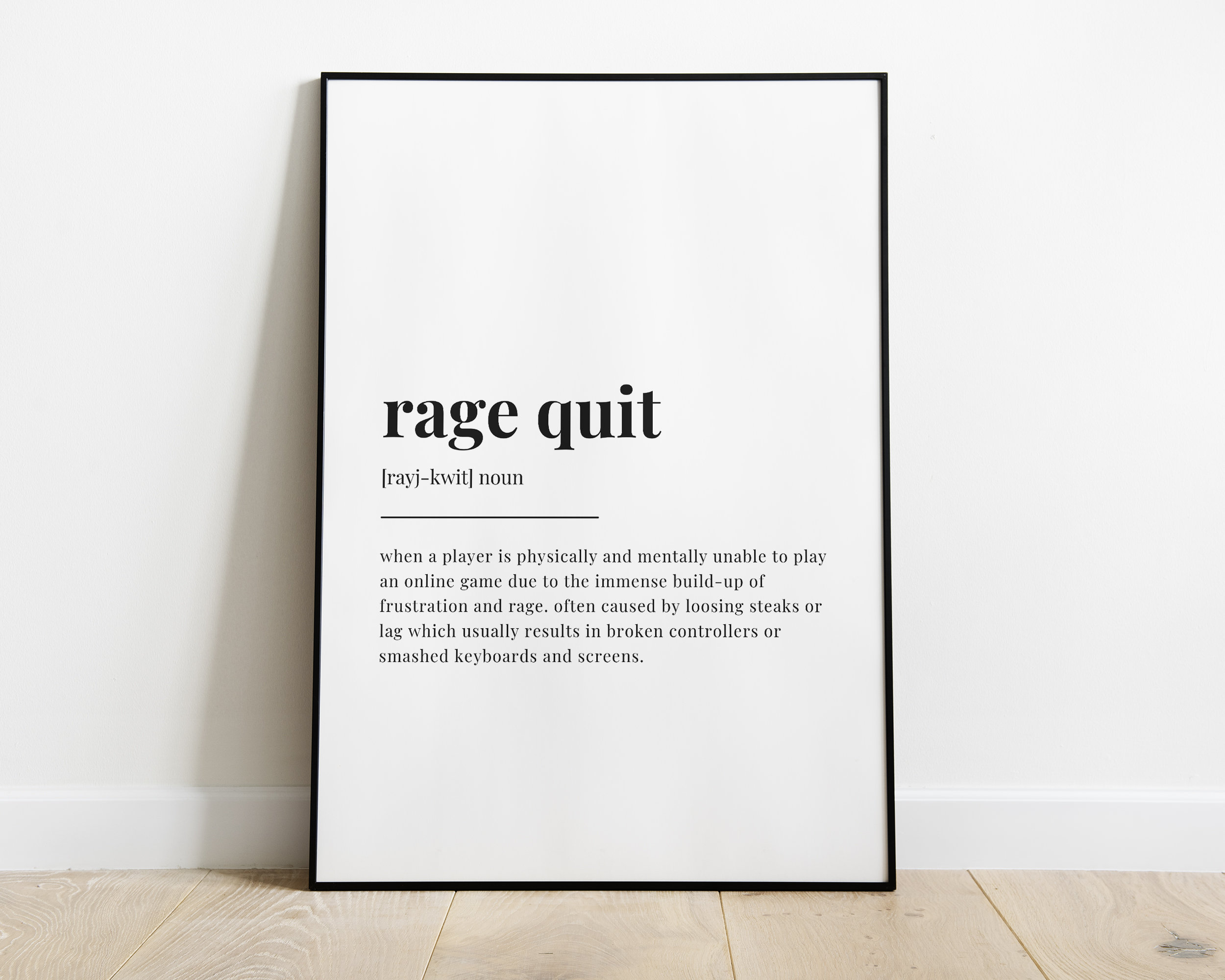 Rage Quitters Anonymous Gamer White Text | iPad Case & Skin