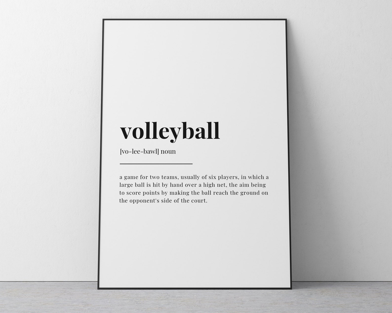VOLLEYBALL DEFINITION MEANING Digital Download Printable Etsy