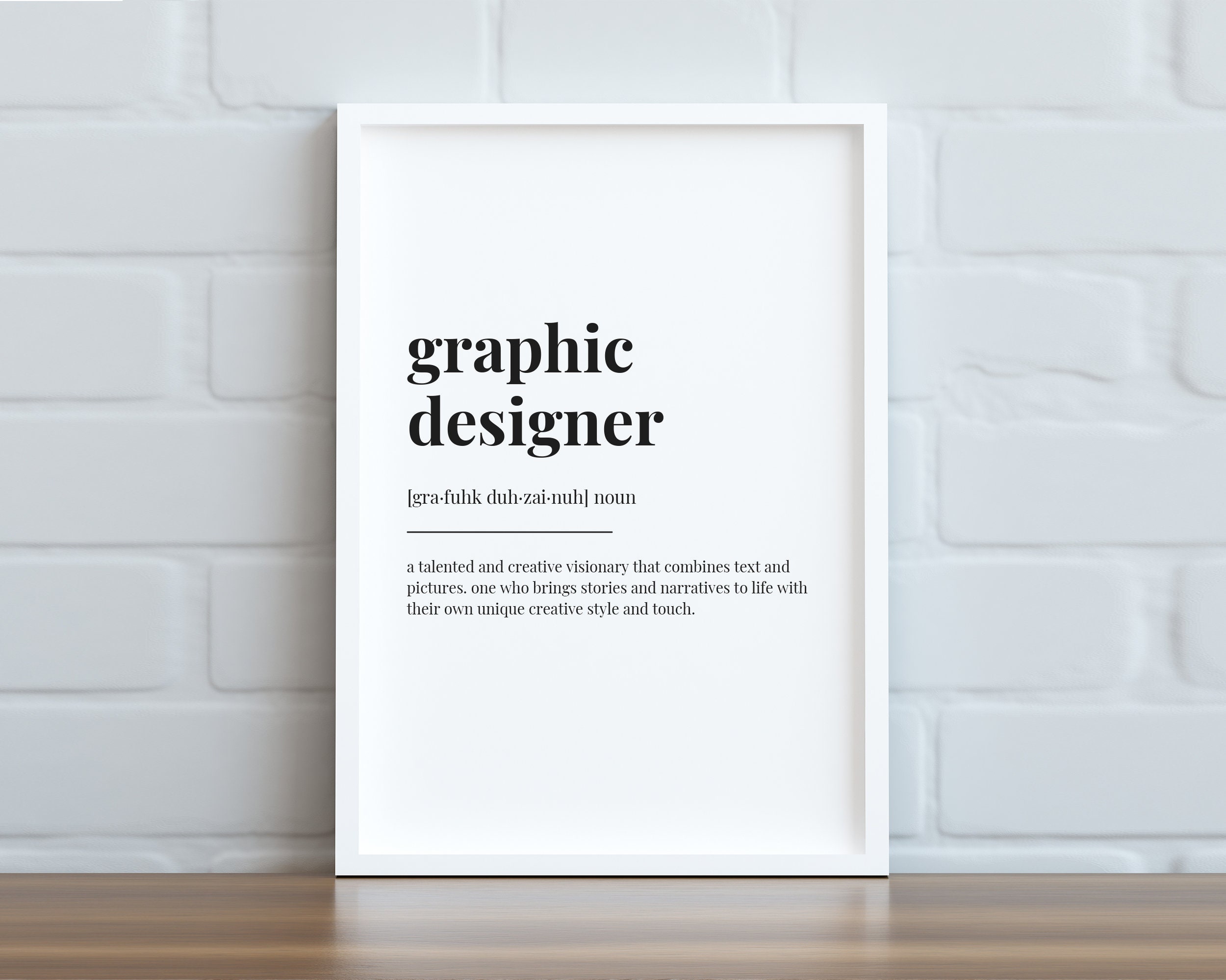 GRAPHIC DESIGNER DEFINITION Print Wall Art Print Graphic Etsy UK
