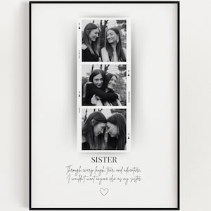 FOTO PERSONALIZZATA PER SORELLA Stampa, Stampa artistica da parete, Regalo per sorella, Stampa per sorella, Regalo personalizzato con foto, Regalo di compleanno per sorella