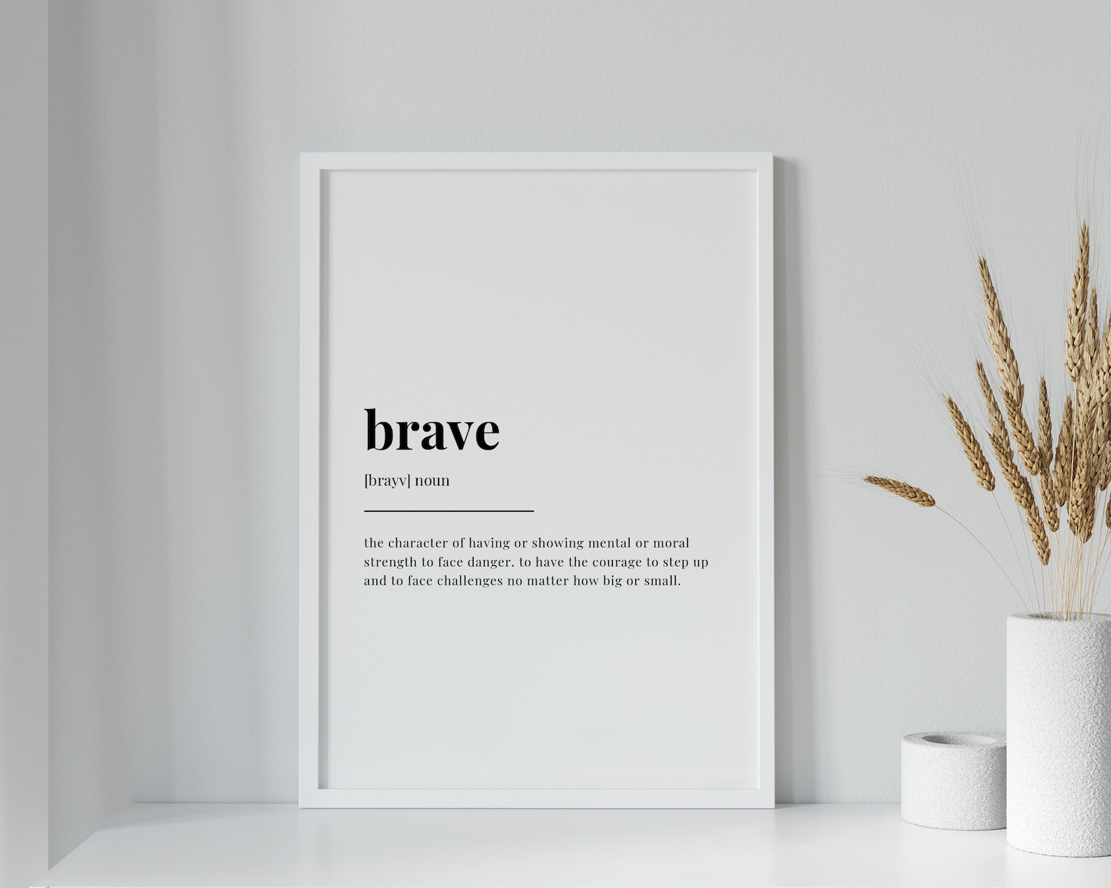 Brave Definition Meaning Printable Wall Art Wall Decor Etsy