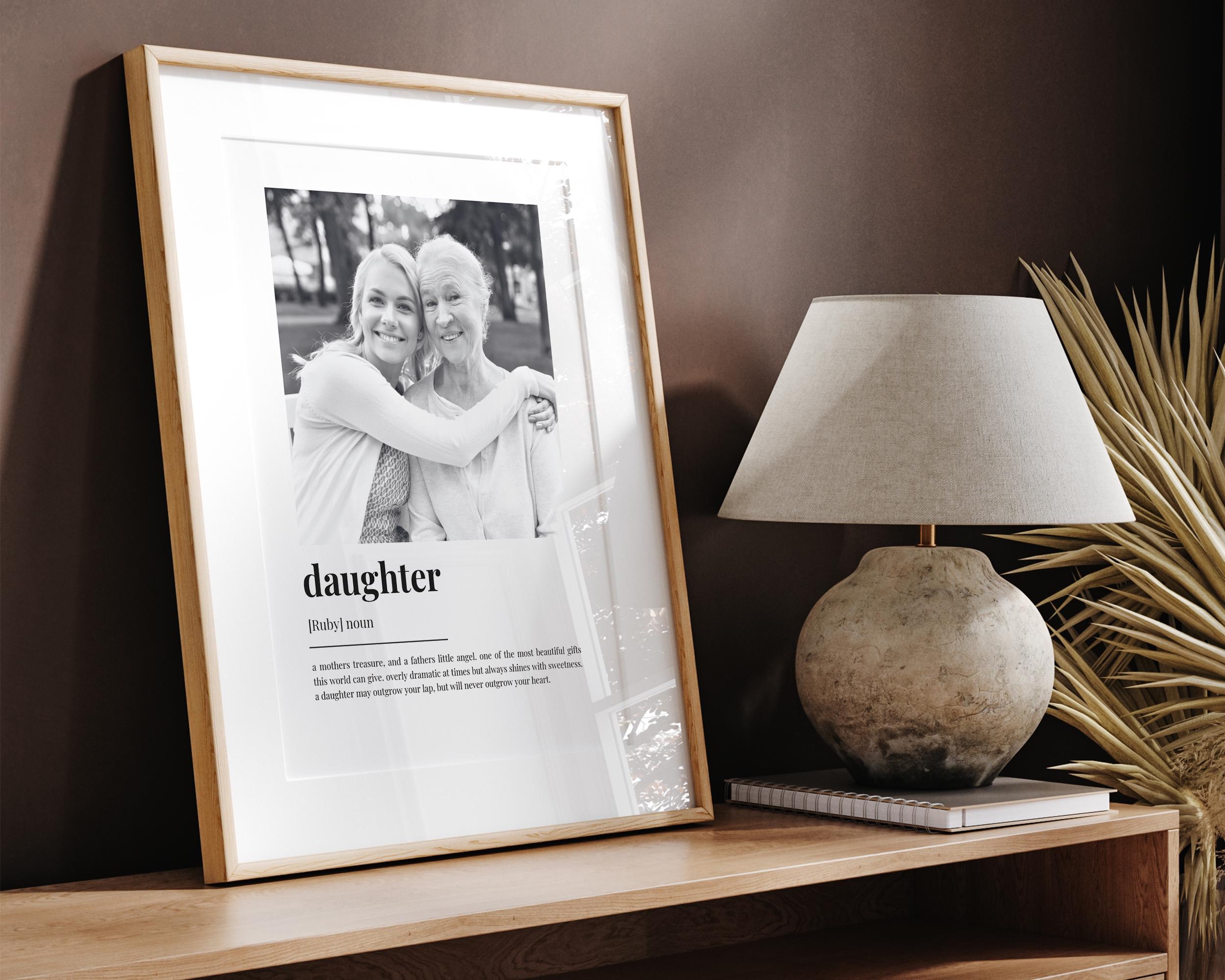 PERSONALISED DAUGHTER DEFINITION Print, Wall Art Print, Daughter Gift ...