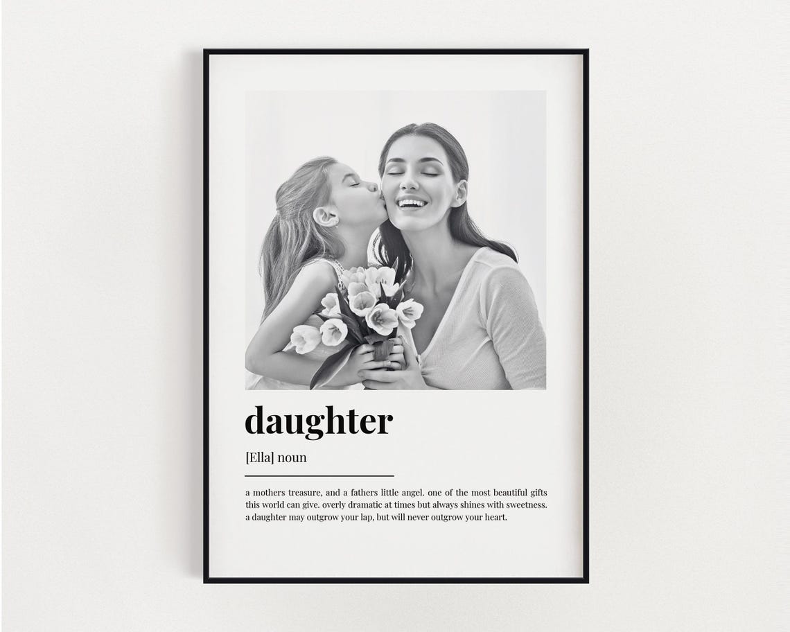 PERSONALISED DAUGHTER DEFINITION Print, Wall Art Print, Daughter Gift ...