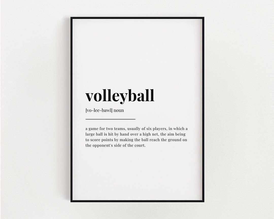 VOLLEYBALL DEFINITION MEANING Digital Download Printable Etsy