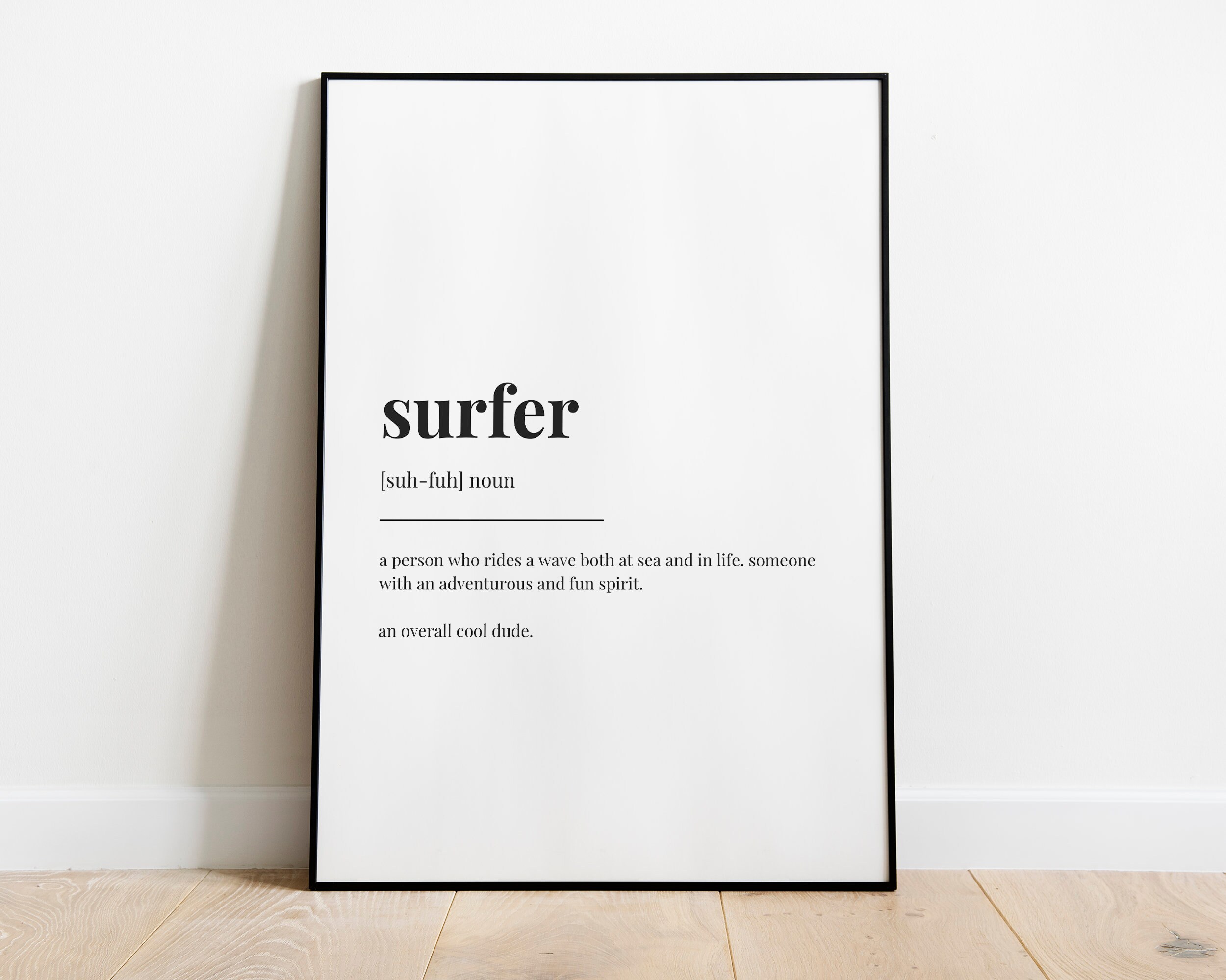 SURFER DEFINITION PRINT Digital Download Printable Wall Etsy