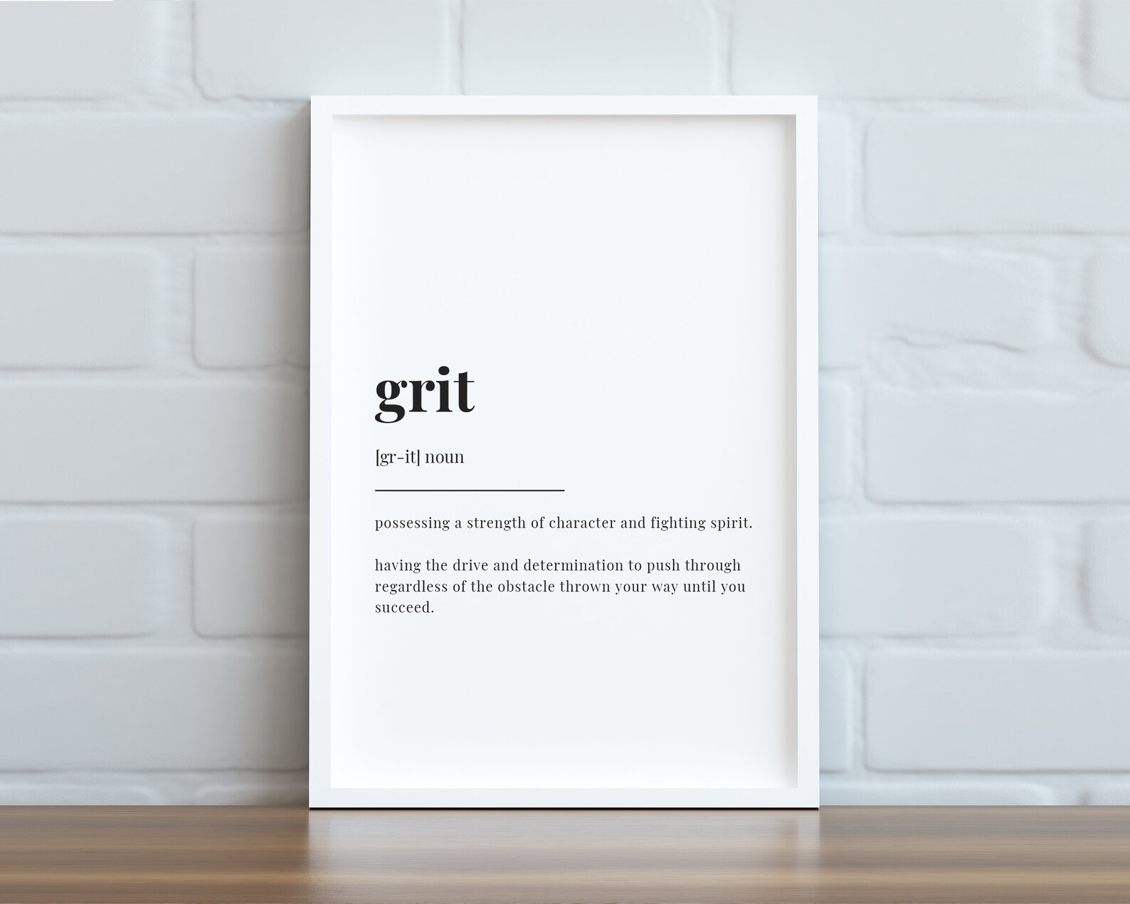 GRIT DEFINITION PRINT Digital Download Printable Wall Art Etsy UK