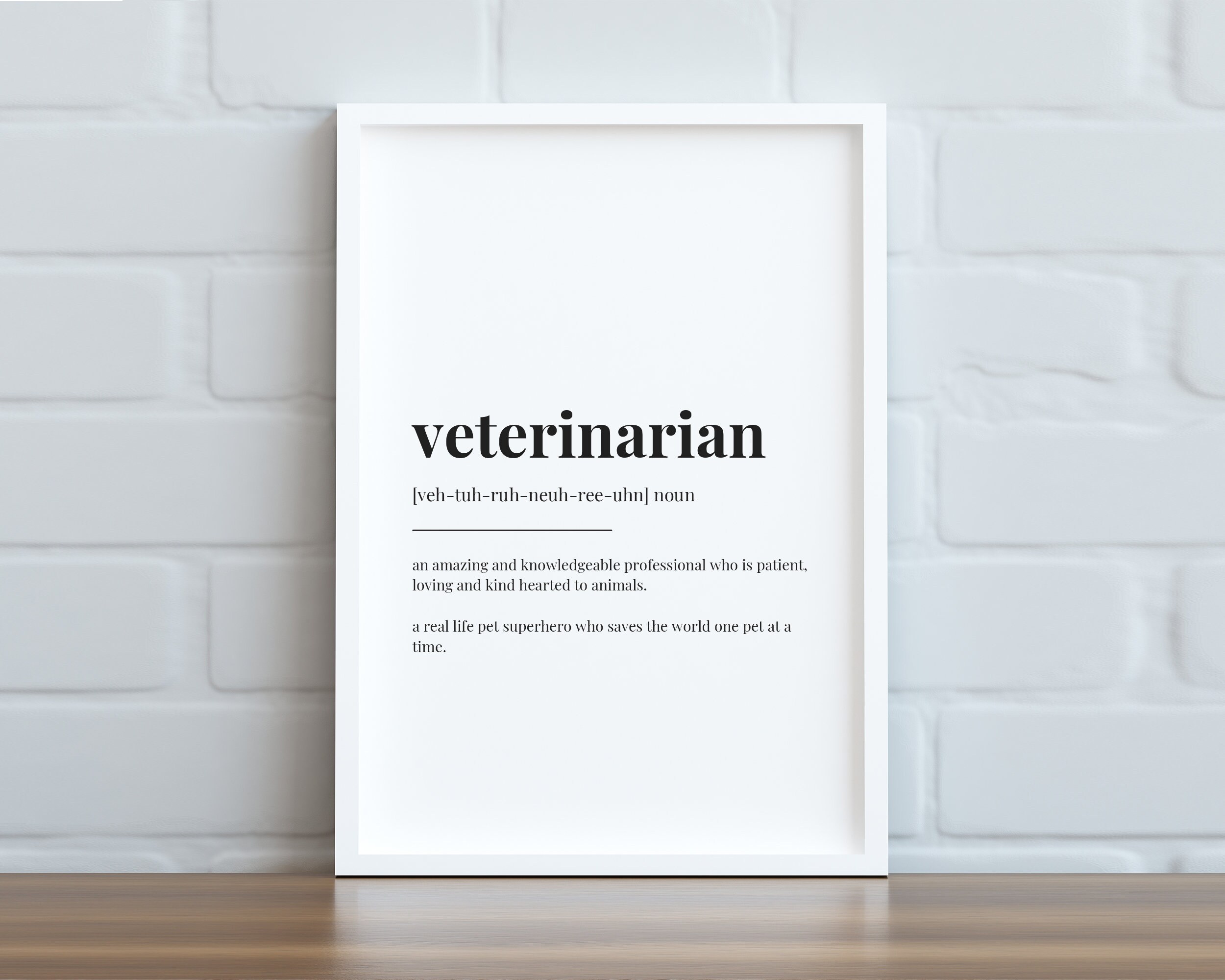 VET DEFINITION PRINT Digital Download Printable Wall Art Etsy