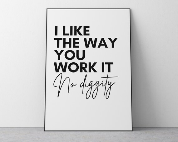 No Diggity Song Lyrics Portrait Poster Print (16 x 24) : : Home