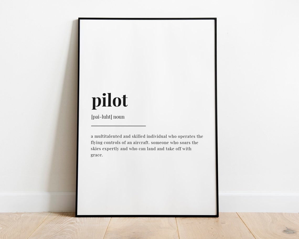 PILOT DEFINITION MEANING Printable Wall Art Pilot Print Etsy