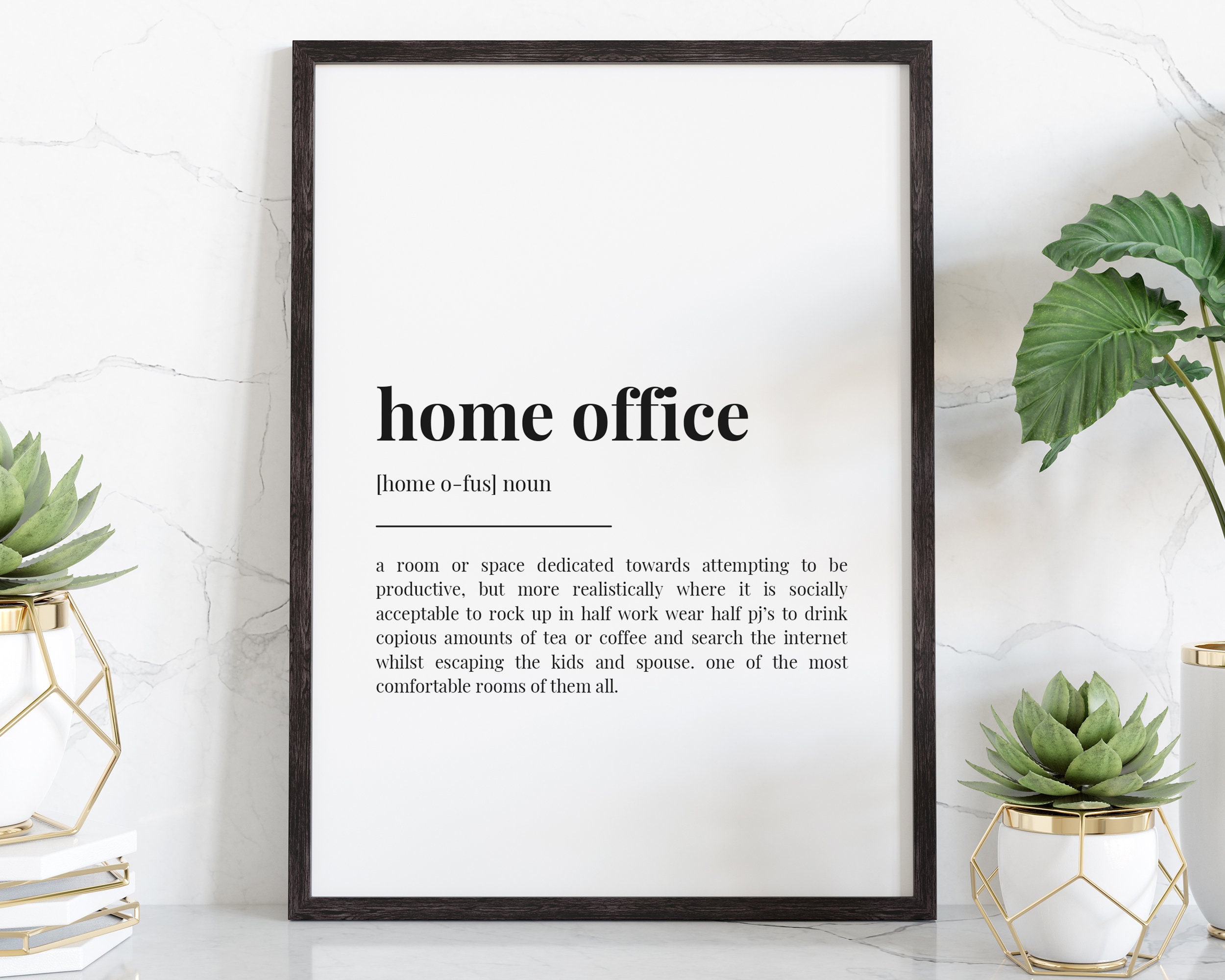 HOME OFFICE DEFINITION Print Wall Art Print Definition Etsy UK