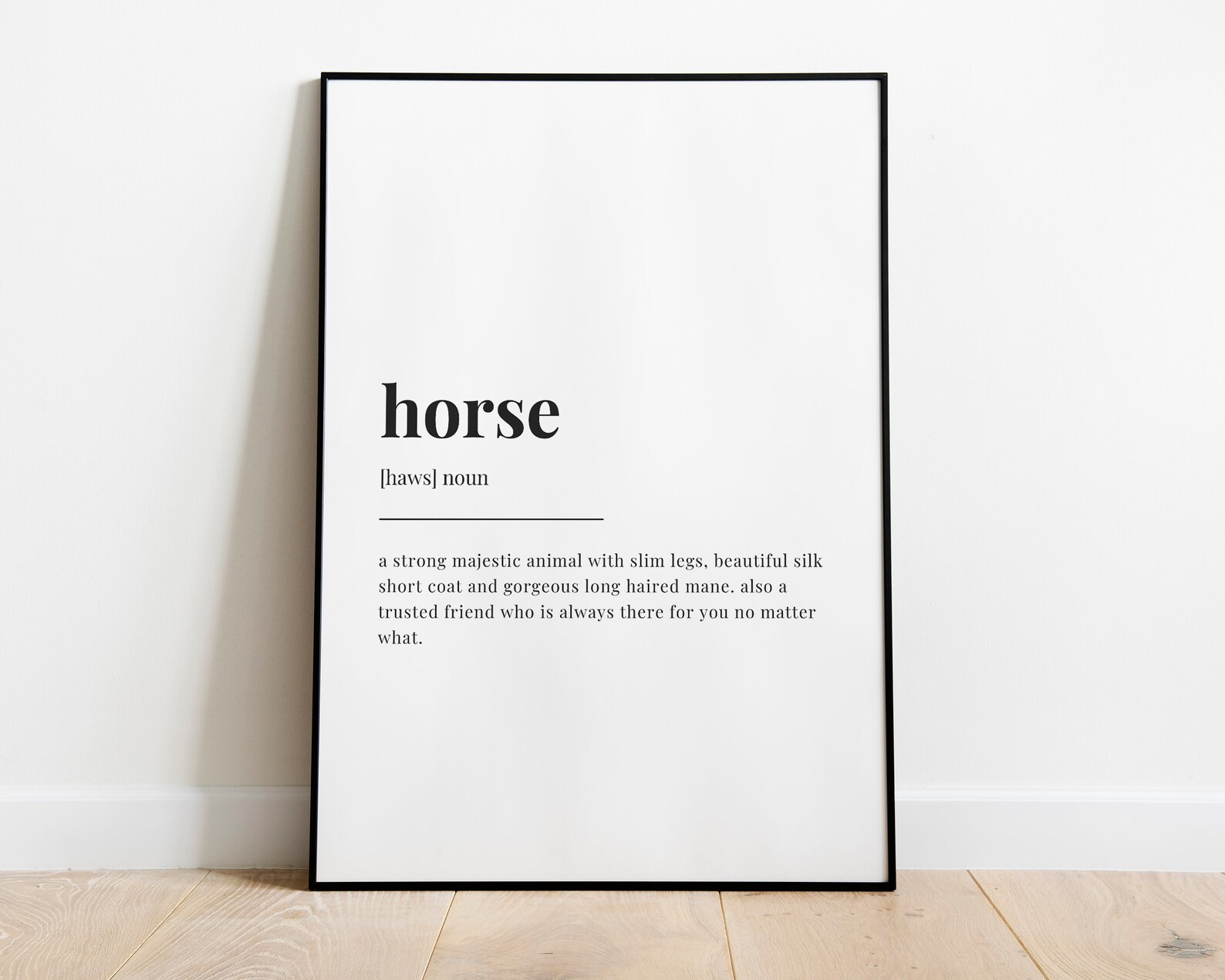 HORSE DEFINITION PRINT Wall Art Print Horse Print Etsy