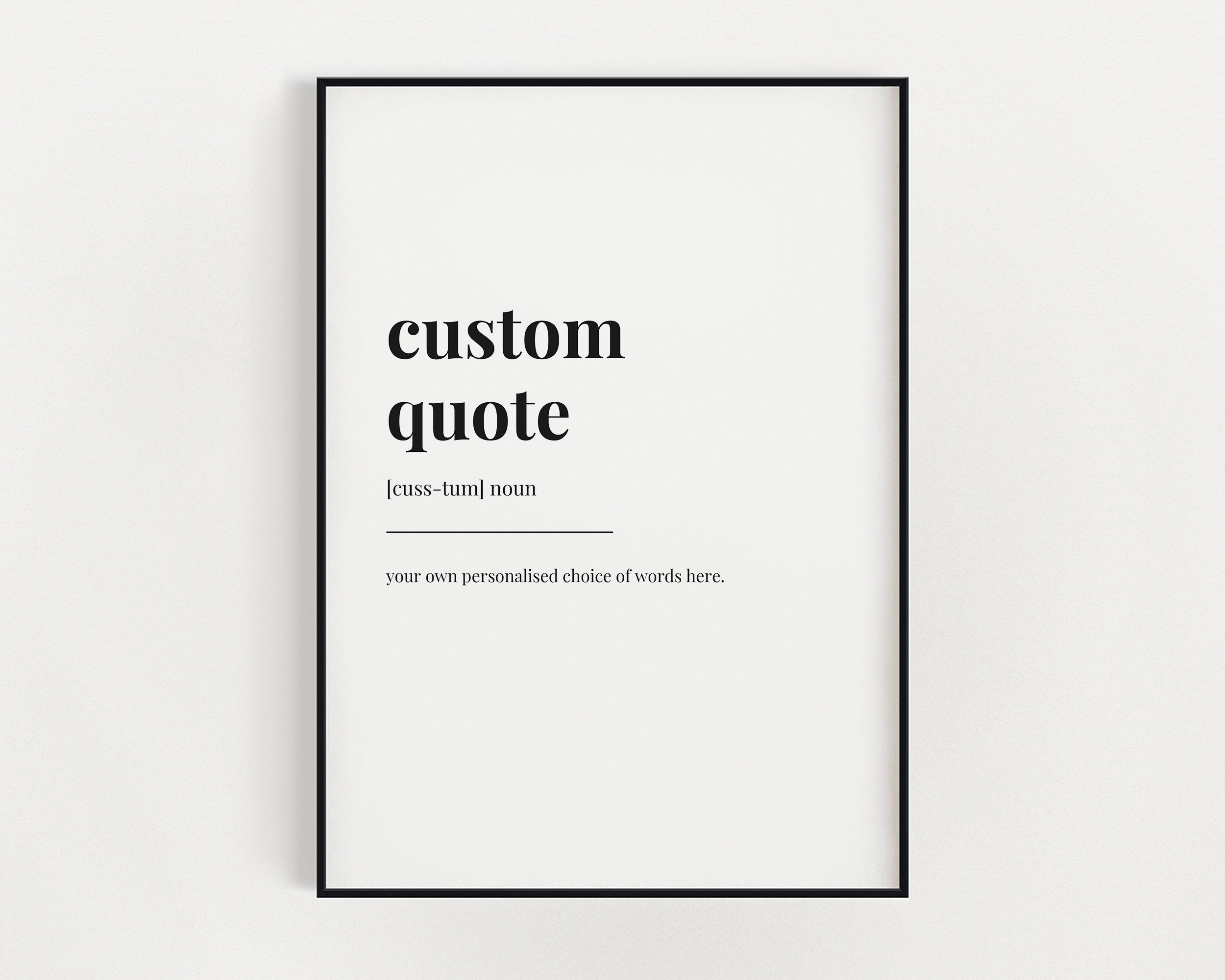 CUSTOM DEFINITION PRINT Personalised Definition Print Wall Etsy