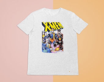 X-Men Characters Men's Vintage 80s Vtg White Tee Shirt Clothing Size S-4XL Best Gift Birthdays Chritmas