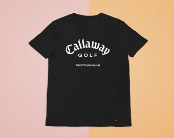 Callaway Golf Staff Professional Logo Black Tee Shirt Clothing Size S 4XL