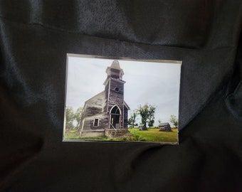 Hurricane church (print in plastic sleeve and cardboard backing)