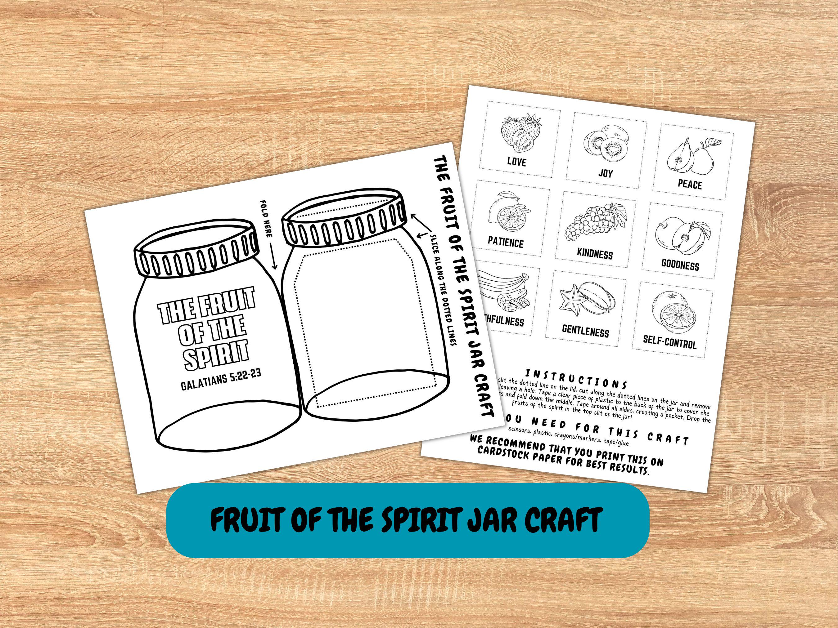 Fruit of the Spirit Jar Craft Printable