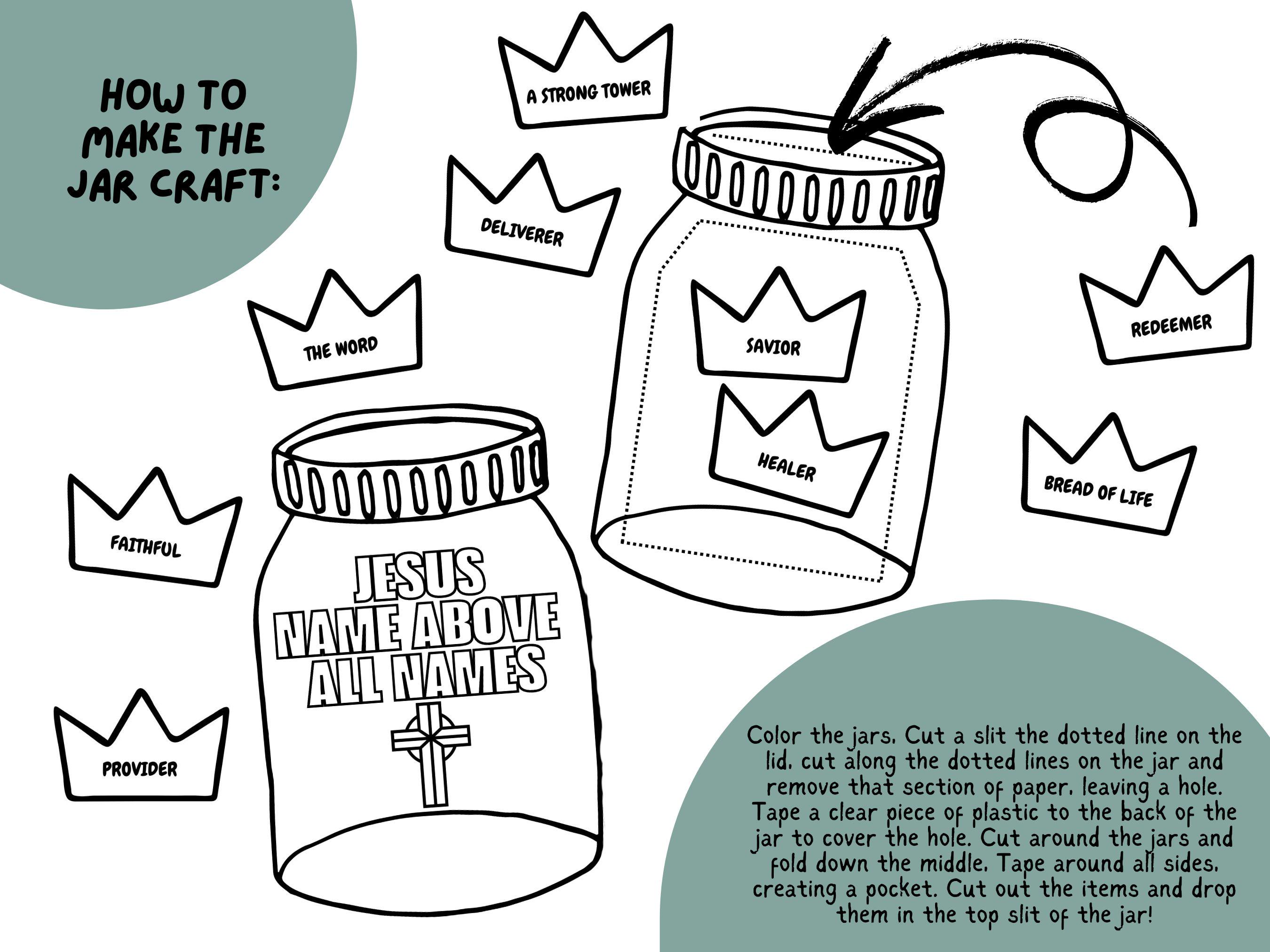 Names of Jesus Jar Craft | Bible Activity for Kids | Bread of Life ...