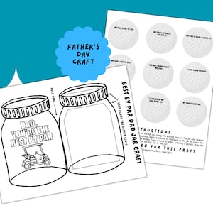 Afdrukbare golfpot voor Vaderdag, alles over papa, verjaardagspapa, cadeau voor golfliefhebber, golfcadeau, je bent de beste, vader, vader aandenken