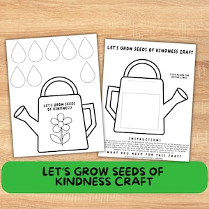 Growing Seeds of Kindness Craft | Watering Can Kindness Activity | Printable Kindness Craft for Kids | Social Emotional Learning Craft