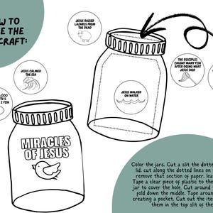Miracles of Jesus Jar Craft | Bible Activity for Kids | Christian ...