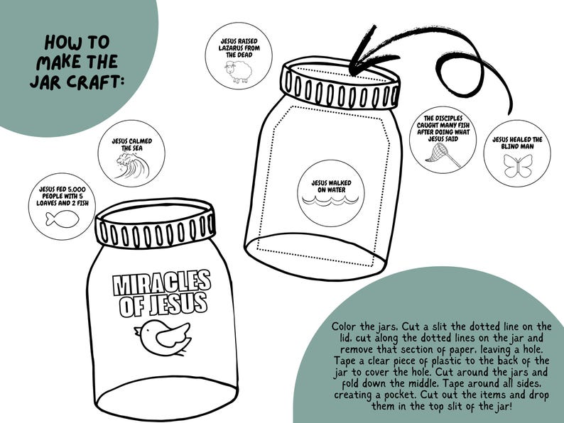 Miracles of Jesus Jar Craft | Bible Activity for Kids | Christian ...