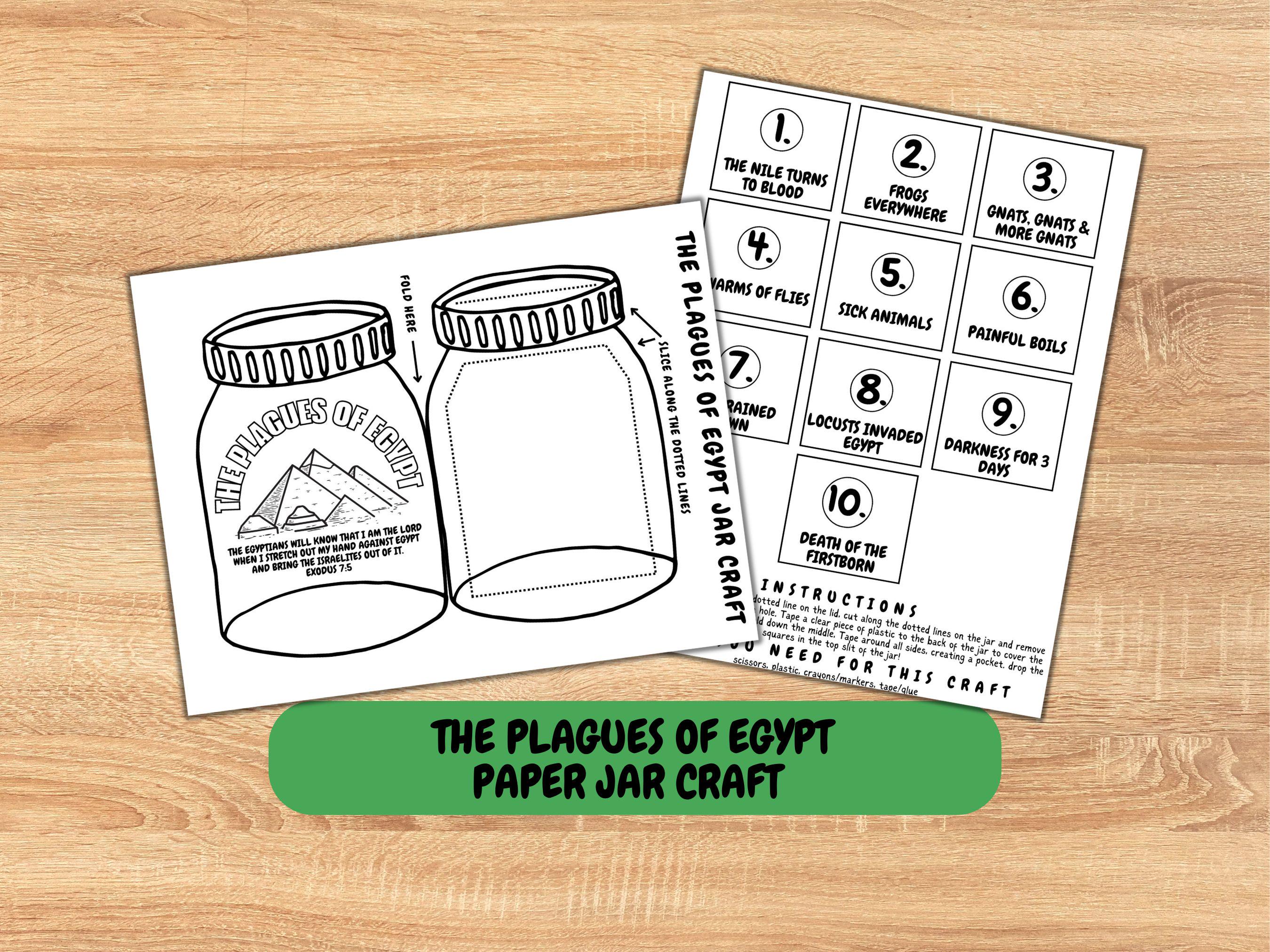 Plagues of Egypt Jar Craft Bible Story Printable Moses & Exodus…