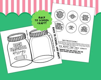 Bocal à souhaits pour la rentrée scolaire (à imprimer) | Activité d'encouragement pour les élèves | Bricolage pour le premier jour d'école | Activité pour l'année scolaire chrétienne