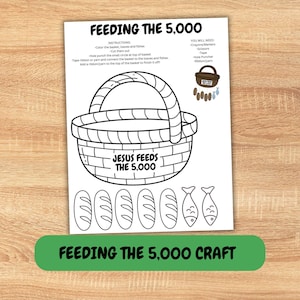 Feeding the 5,000 Craft | Bible Story Activity for Kids | Jesus Feeds ...