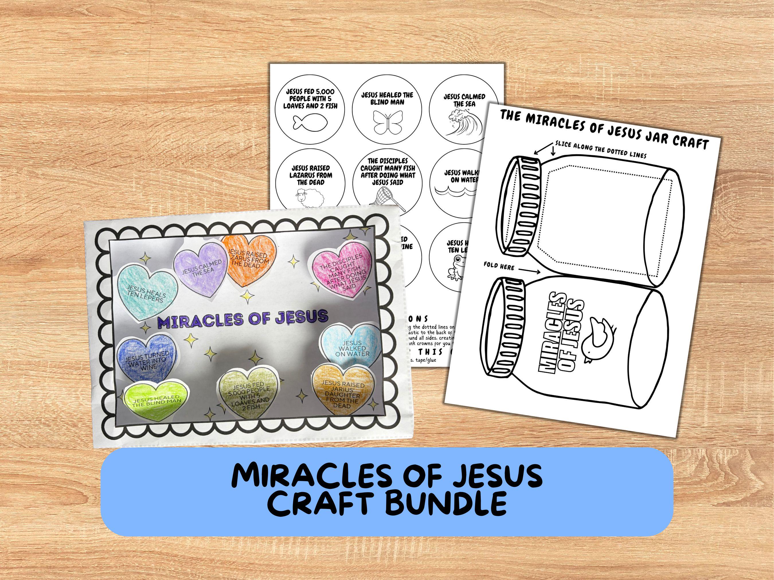 Miracles of Jesus Craft Bundle | Bible Crafts for Kids | Christian Jar ...